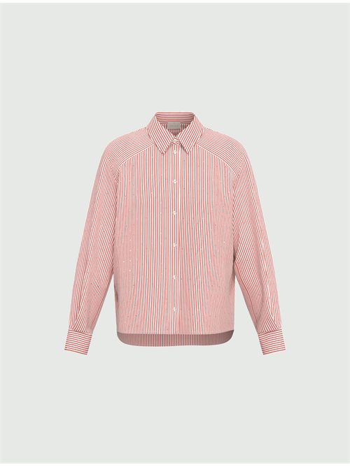 Camicia ampia in popeline stretch - ROSSO EMME MARELLA | EMMLIUTI156/004